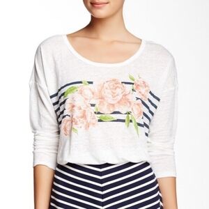 Joie 100% Linen Floral Shirt Size XS Coastal